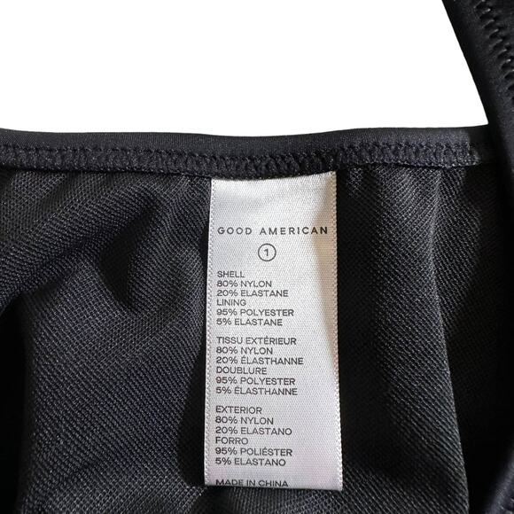 Good American New Good Compression Swim Tank Bikini Top Black Small / Medium - Picture 5 of 6